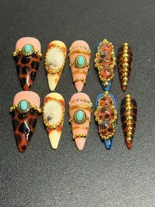 Turquoise bangle nails