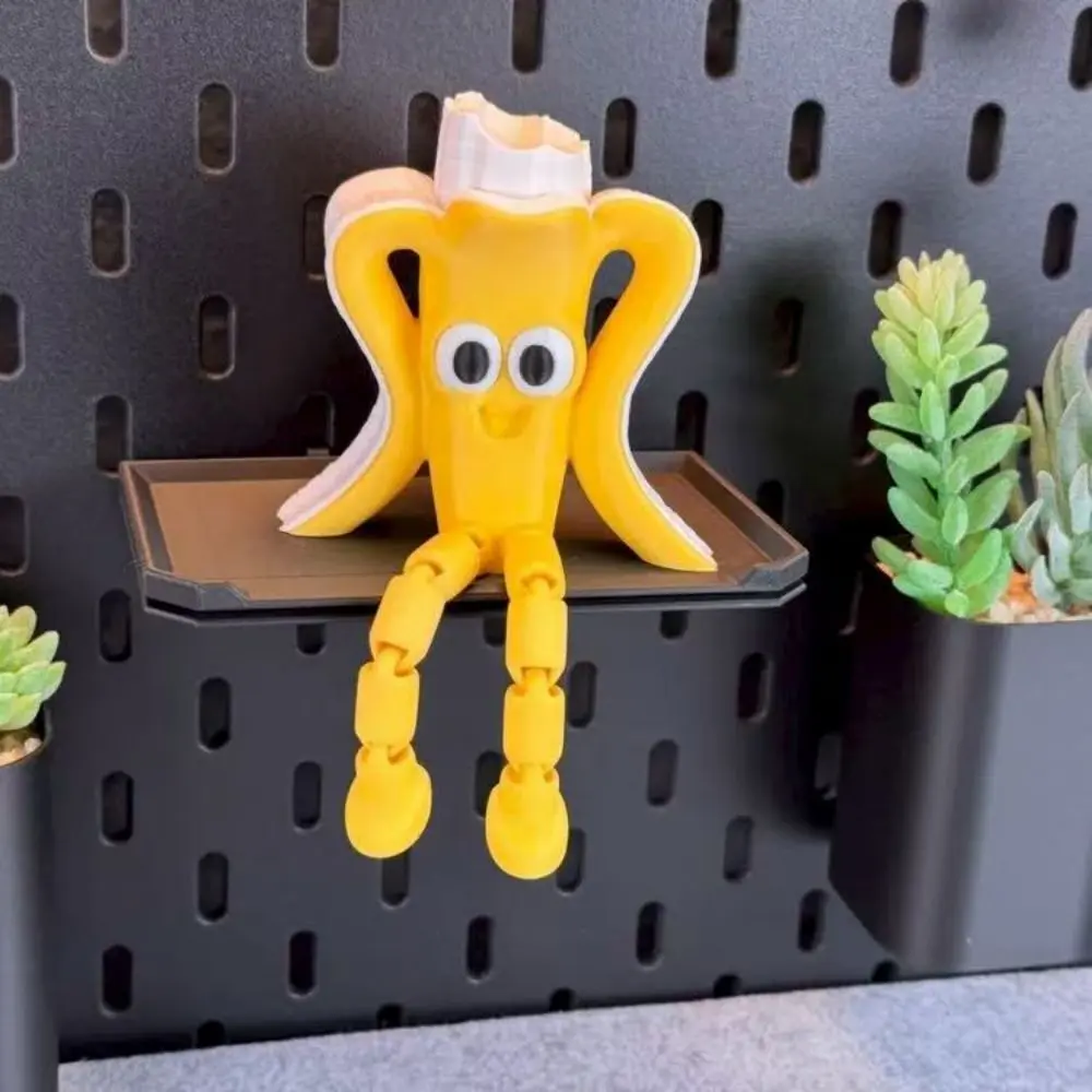 1pc 3D Printed Banana Statue, Home Decor Figurine, Decorative Fidget Figurine, Decorative Piece, Halloween Christmas Gift, Birthday Present, Abstract Figure Sculpture, Statue Figurines, Decoration