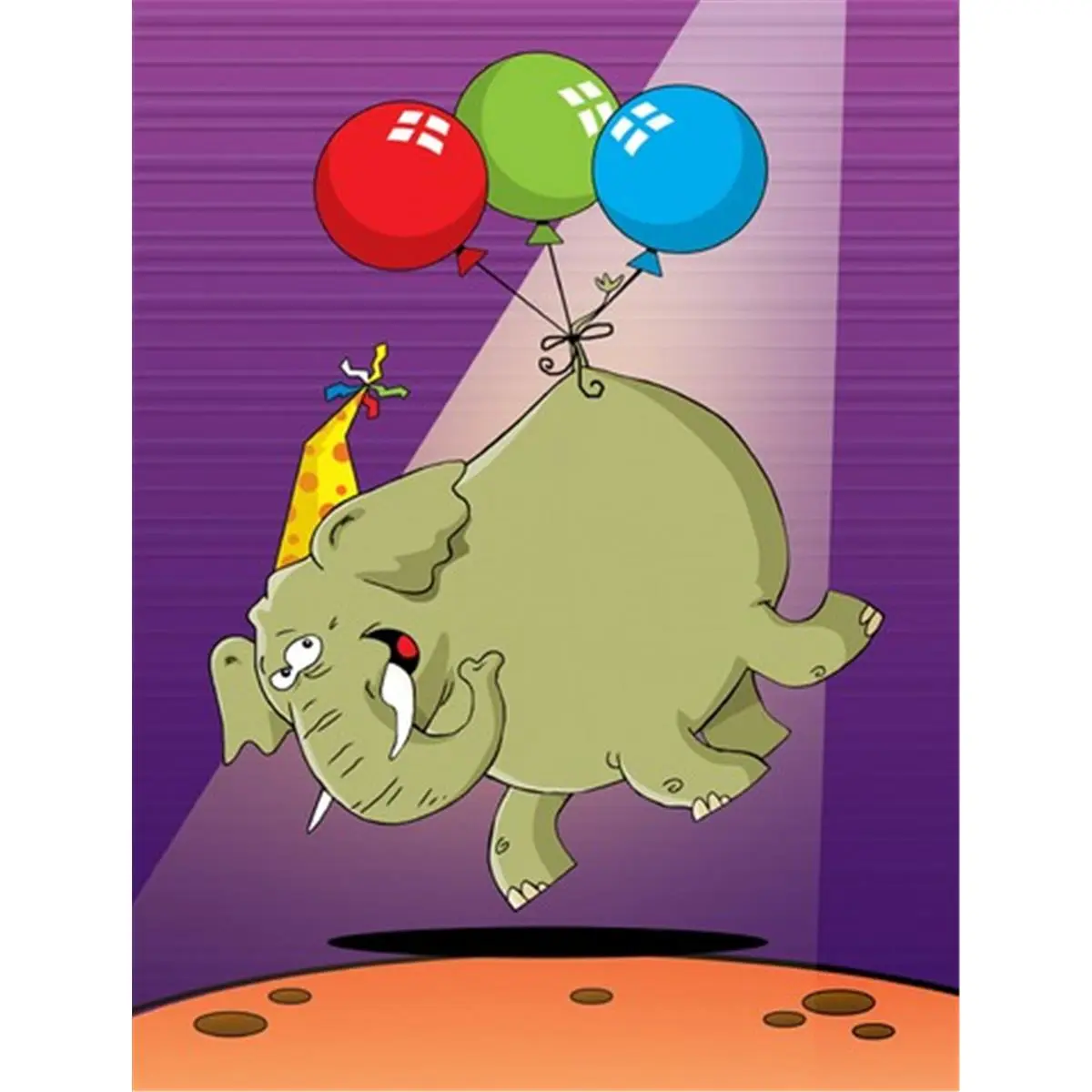 Carolines Treasures APH8244CHF Happy Birthday Elephant Flag Canvas House Size