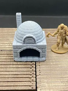 Drunken Imp Inn - Wood Stove, 3D printed terrain, for roleplaying games, miniatures, wargaming, 28mm to 32mm scale