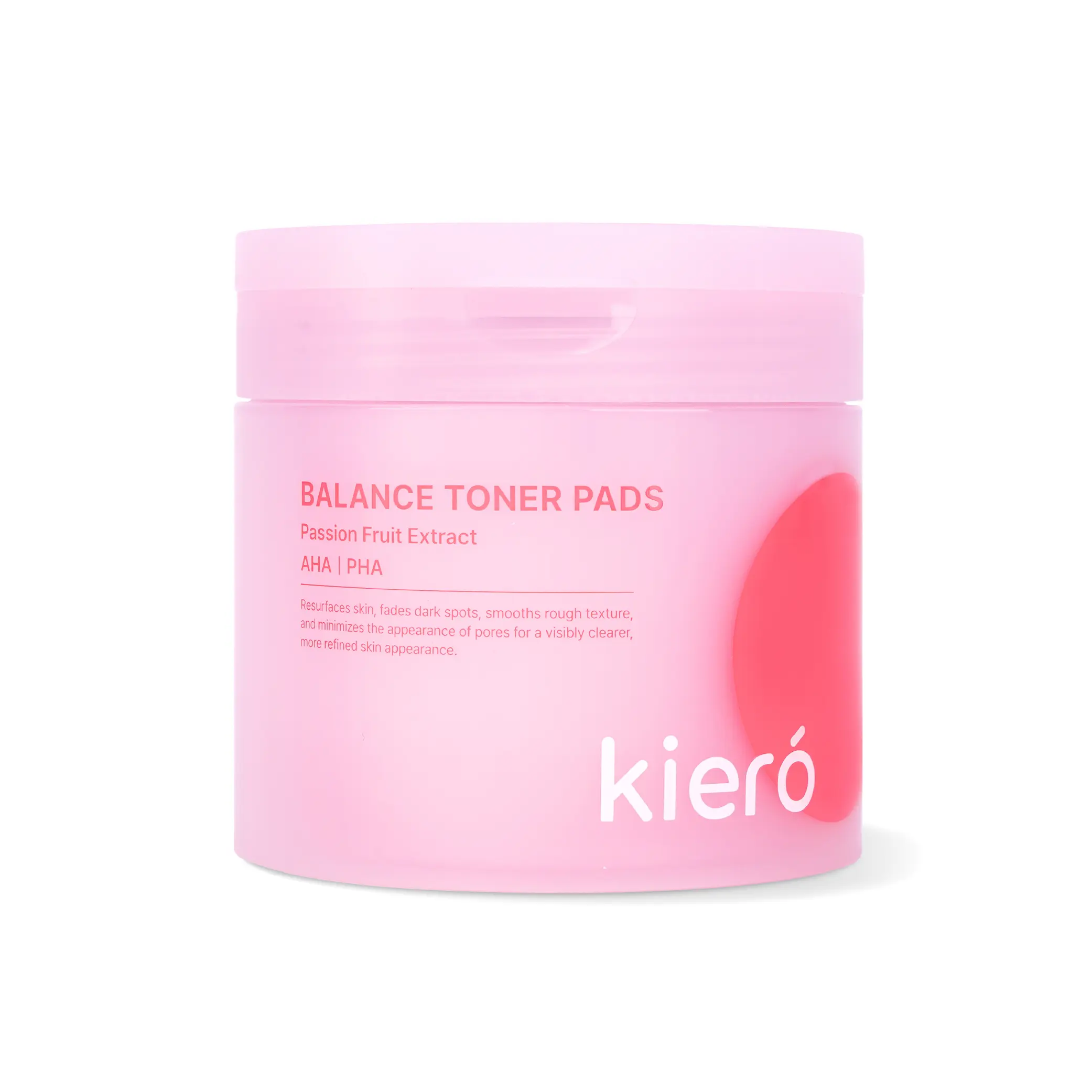 Kiero Balance Toner Pads - Official Product Hydrating & Clarifying Facial Toner Exfoliating Pads with AHA, PHA & Passion Fruit Extract - Vegan Cotton Rounds for Visible Spots & Pore Buildup (60 Pads, 6.42 fl oz)