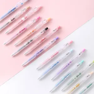 HANKU Premium Retractable Metallic Glitter Pen, 16 Vivid Shimmer Colors, Smooth Writing Gel Pens, Layerable Ink for Card Making, Scrapbooking, DIY Art Crafts, Birthday Gift & Stationery Supplies
