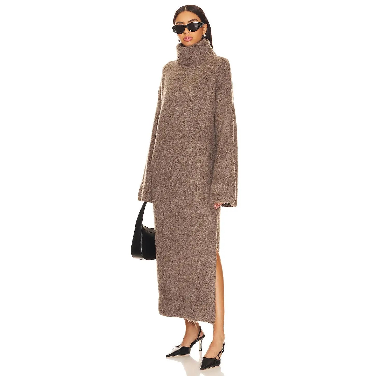 SNDYS Willow Sweater Dress in Ash Grey
