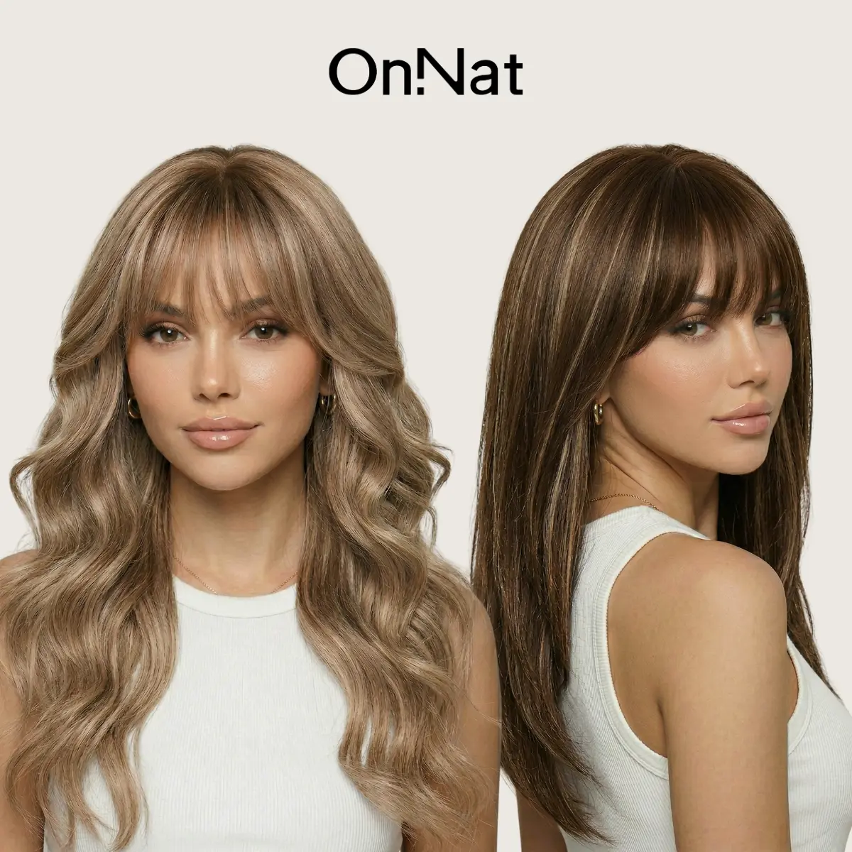 [On-Ready] OnNat Effortless Glueless Pre-cut Wear And Go Salon-level Crafted Wig With Bangs Knotless Premium Scalp-like Breathable Cap Comfortable Fit