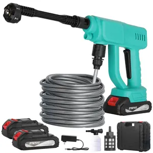 Cordless Power Washer, 900 PSI Cordless Pressure Washer, Portable Power Washer with 4.0Ah Battery&Charger & 6-in-1 Nozzle, 17FT Drain Hose, Portable Pressure Washer for Car WashHomeYard