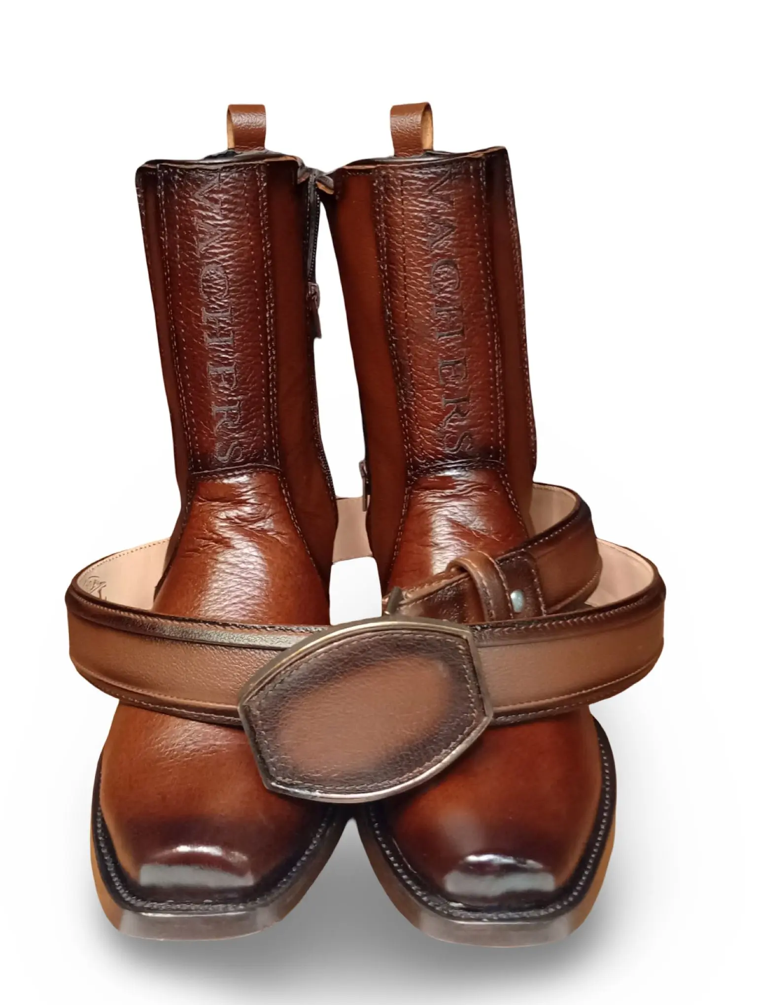Botin Vaquero Estilo Dubai Venado Miel Para Caballero
