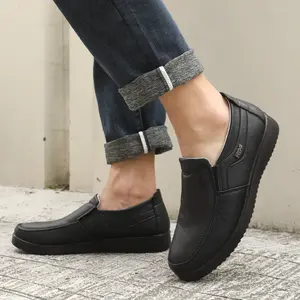 OFIREND | Men's Slip-On Leather Loafers, Non-Slip Soft Sole Casual Dress Shoes, Lightweight Comfortable Work Shoes for All-Day Wear