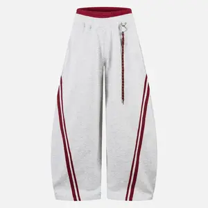 Wide-Leg Sweatpants Baggy Straight Side Stripe Everyday Street Pants Sporty Y2K Style