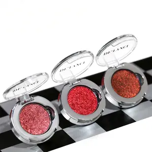 DE'LANCI Red Multidimensional Sparkle Eyeshadow Trio High-Shine Metallic Shimmer for Bold Party Looks Vegan Friendly & Long Wearing Glitter Palette Crimson Ember Makeup High Pigment Cosmetic Cosmetic