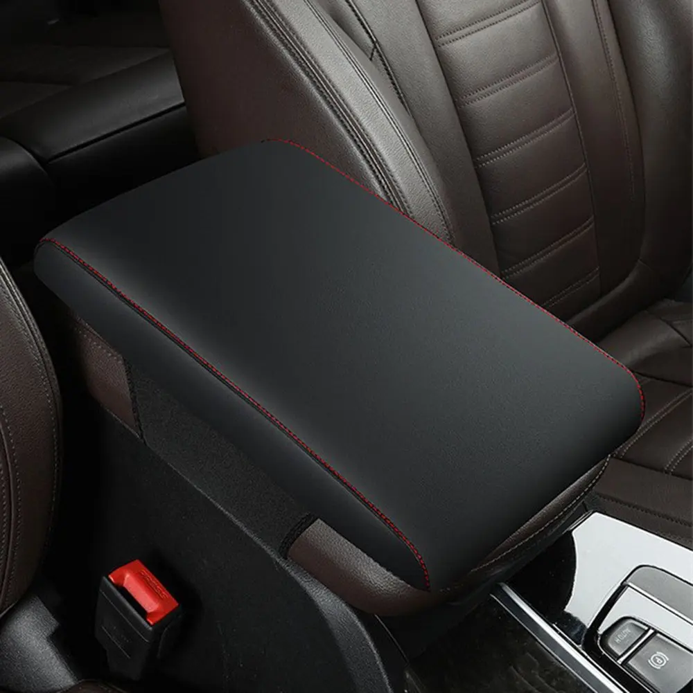 Universal Center Console Cover, Leather Arm Rest Covers Armrest Cover for Car, Middle Console Cover Lid, Car Arm Rest Cushion Pad,Car Black Accessories
