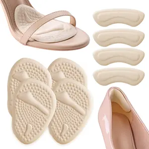 Metatarsal Pads, Heel Pads for Shoes, Shoe Inserts for Women,No Slip Fit, Prevent Loose Shoes & Blisters (2 Sets)
