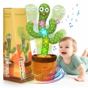 Emoin Dancing Cactus Toy,Musical Toy Interactive Toy Mimicking Repeating What You Say, Toddler childhood stuffed animal Baby Toys Easter for Baby LED Musical Toy Montessori Toys perfect present memorable gift Dealsforyoudays