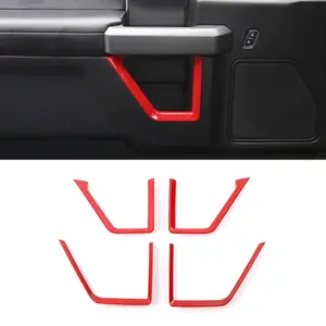 Car Interior Door Frame Cover Trim Decor Strip for Ford F150 2015-2020, ABS Material, High-Quality UV-Resistant Red Auto Interior Sticker Accessory