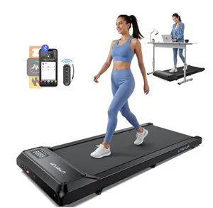 2.5 HP Walking Pad, Under Desk Exercise Treadmill with APP, Remote Control, LED Display, 1.0-4.0 MPH, Black