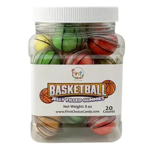 BASKETBALL BALL JELLY FILLED GUMMIES 20 PIECES Soft Snack Candy