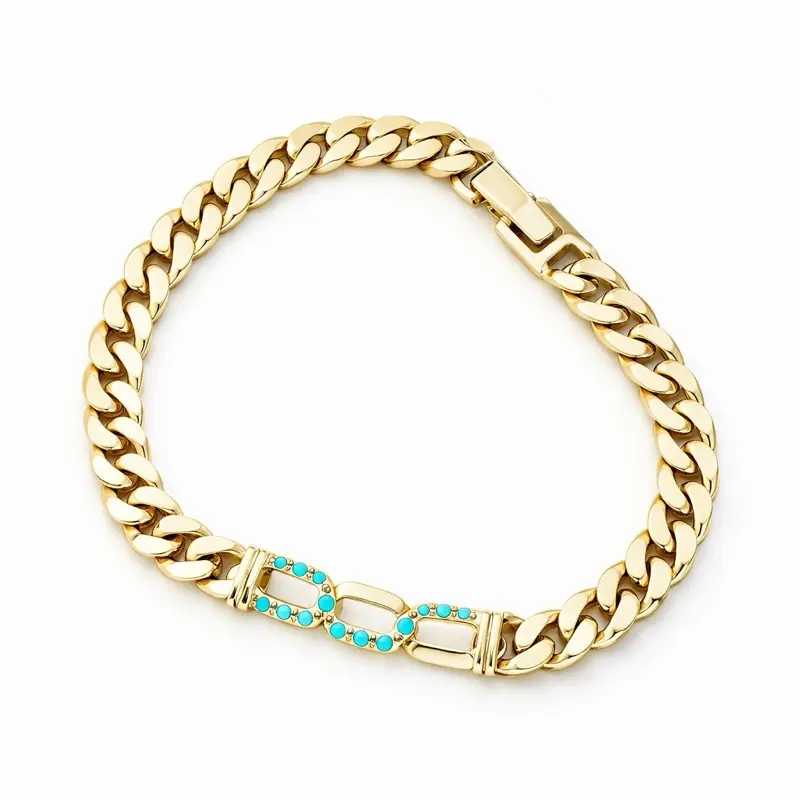 Blue and clear zircon bracelet