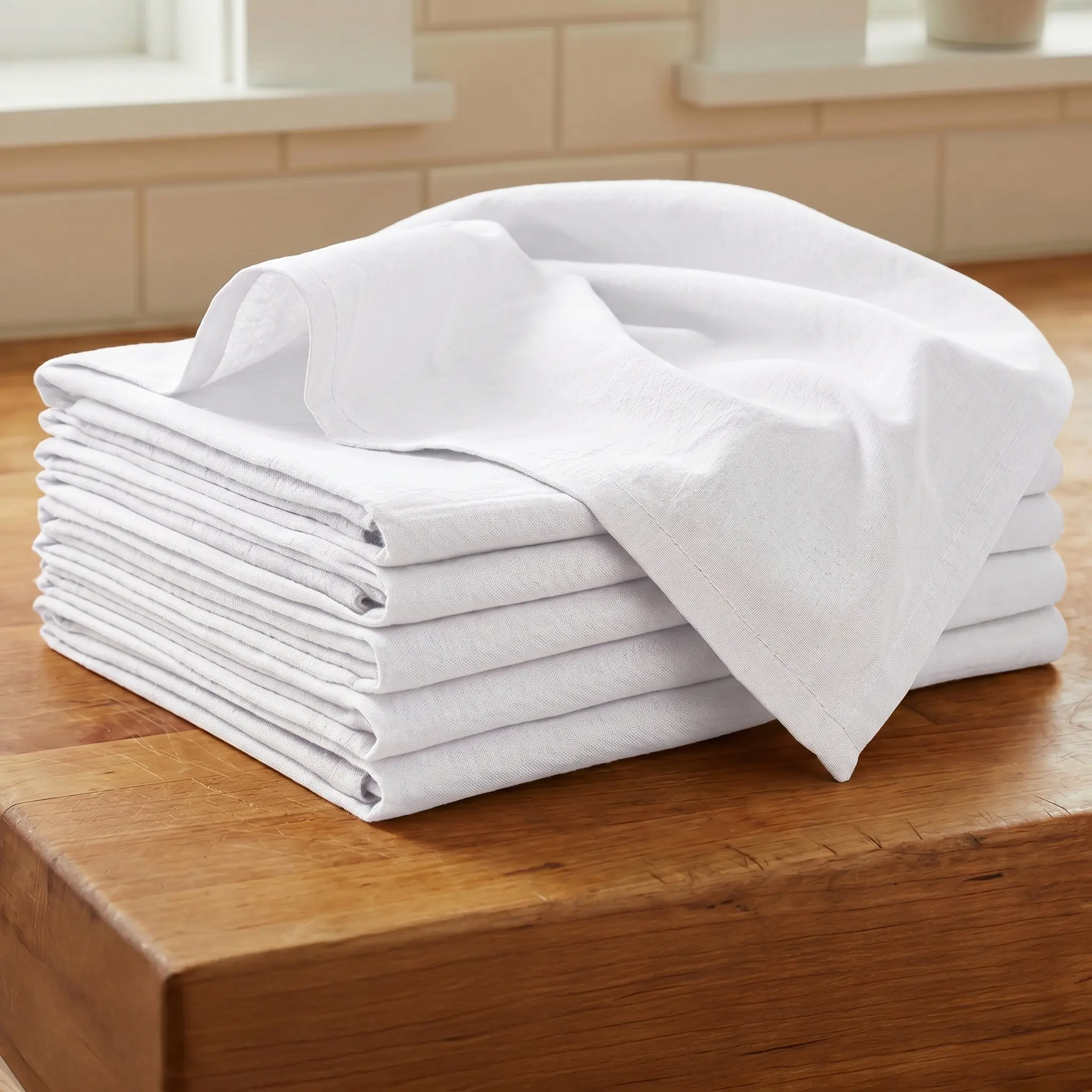 Utopia Kitchen 100% Cotton Flour Sack Towel Set (28x28 in) - Lightweight, Soft, Durable, Machine Washable Reusable Cleaning Cloths for Daily Kitchen Use, Cheese Handling, Super Absorbent Reusable