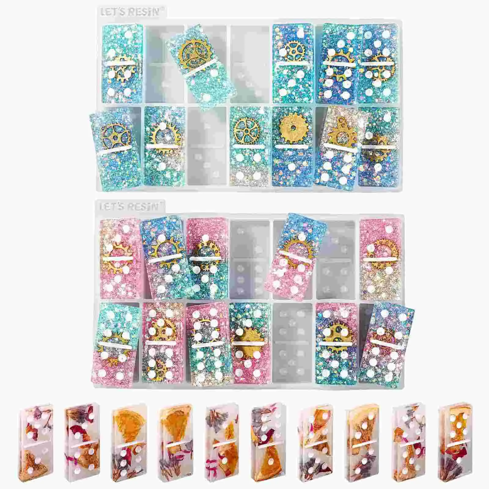 Double 6 Domino Epoxy Mold Suitable for Resin Casting, UV Resin, Game, Children's Day Gift Crafts - LET'S RESIN