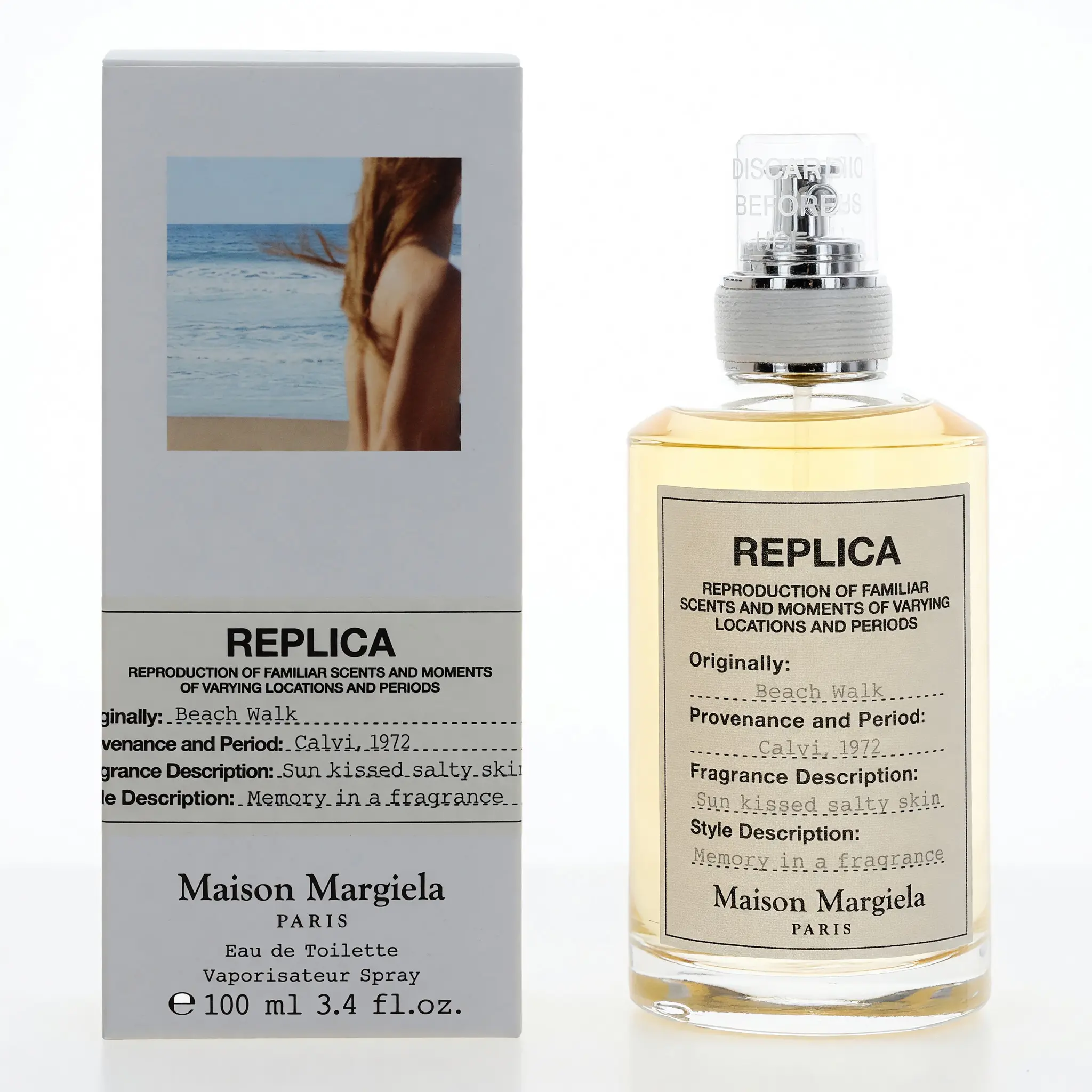 Replica Beach Walk by Maison Margiela, 3.4 oz EDT Spray for Women, Coconut Milk, Cedar, Bergamot Scented Women's Fragrance, Citrus Lemon, Caribbean Coconut Women's Fragrance