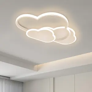 Cloud LED Ceiling Light 42W 3-Color 85-265V Eye-Caring 10-15m² For Kindergarten/School/Bedroom Easy Installation Dimmable