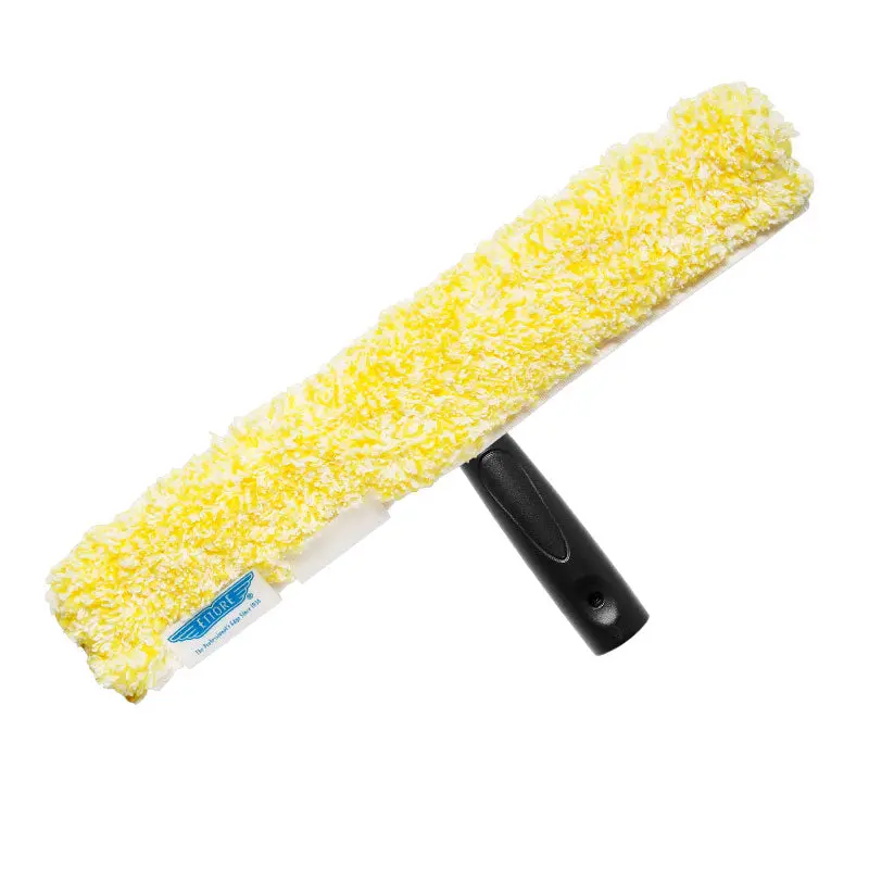 Ettore Golden Glove Washer Fixed Complete with Extra Heavy Pile Microfiber Design & Contoured T-Bar Handle for Ergonomic Comfort