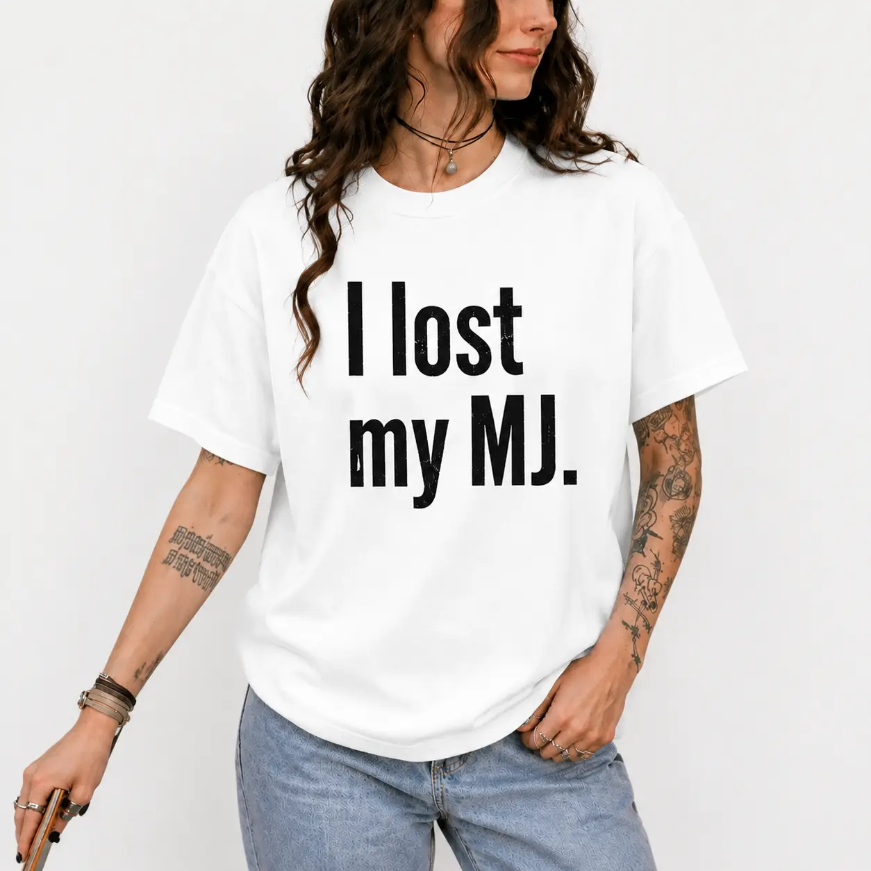 I Lost My MJ Graphic Sweatshirt, Funny Quote Crewneck Sweatshirt, Unisex Casual Pullover, Trendy Streetwear, Pop Culture Inspired Clothing, Idea for Fans