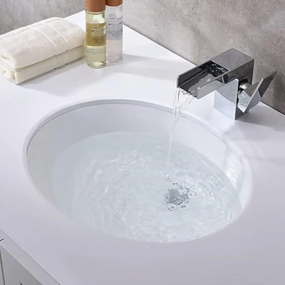 Newport 19-1/2 in. Bathroom Sink in White Ceramic Oval Undermount with Overflow