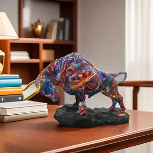 Bull Design Decorative Statue, Creative Resin Art Ornament, Desktop Decoration for Home Office, Room Decor, Home Decor, Room Decor