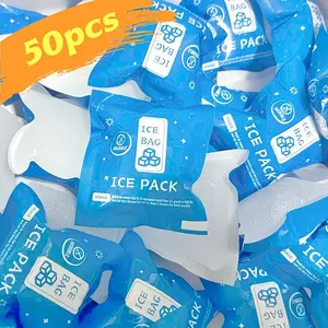 50pcs Self-Water Absorbing Mini Ice Packs, Portable Cooling, Lunch Box Ice Pack, Convenient and Reusable, Ideal for Food Storage
