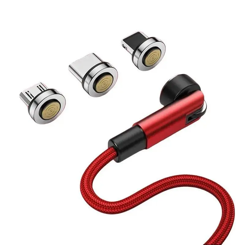 7-Pin 3-Tip USB Magnetic Charging Cable with Data Transfer - 540° Rotating 3-in-1 Universal Mobile Accessory, Magnetic Chargers, 3A Output, 5V Voltage, USB Plug