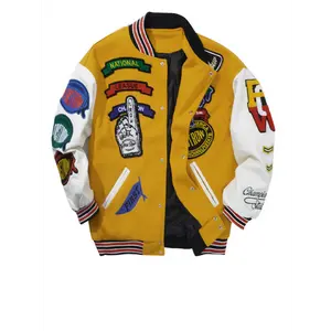 2025 New European And American Spring And Autumn Long-Sleeve Print Ribbed Spliced Single-Breasted Baseball Jacket, Unisex Couple Print Flight Jacket in a Relaxed Style, Perfect As a Gift for Lovers - MZ003