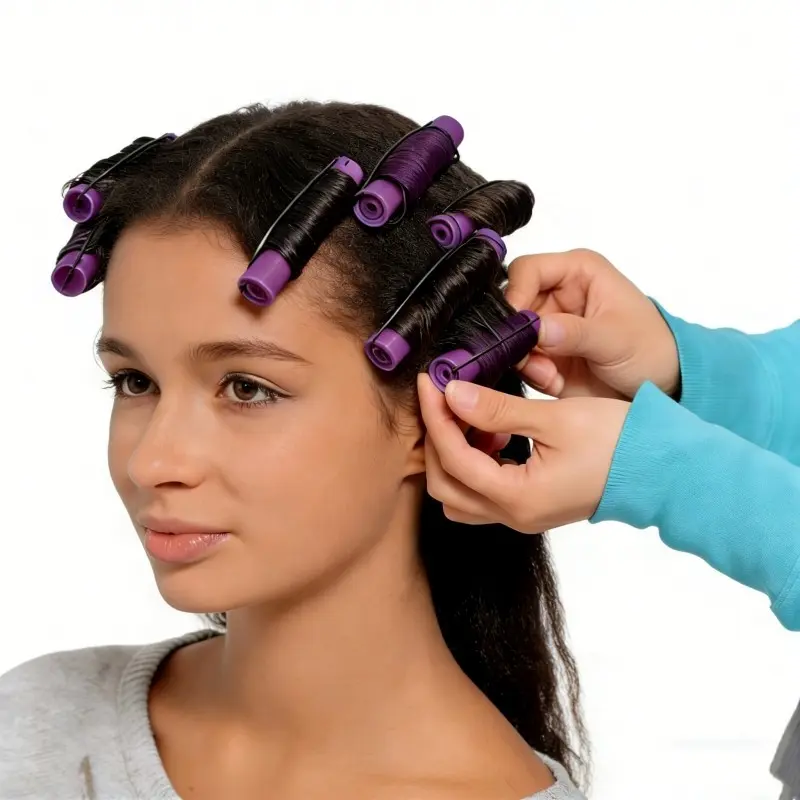 No Heat Hair Curlers for Natural Waves Air Bangs Curling Tool PP Material Heatless Safe for Hair Easy Create Soft Waves and Curls Perfect for Air Bangs Daily Gentle Styling, Hair Styling Tools