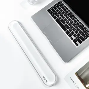 MOFii 708 Keyboard Wrist Rest, Transparent Silicone Non-Slip Pad, Black & White Options, Ergonomic Wrist Fatigue Relief, Must-Have for Office & Gaming, Computer Peripherals