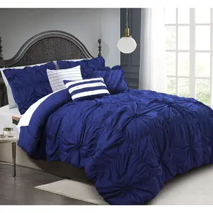 Elegant Comfort 12-Piece Amy Oversized Comforter Set with 6-Piece Sheet Set - Double Sided Storage Pockets Included