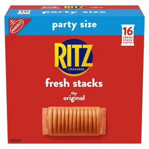 RITZ Fresh Stacks Original Crackers, Party Size, Travel Snacks, 23.7 oz (16 Multi Snack Packs)