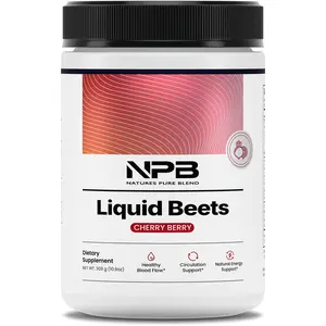 Liquid Beets - Natural Cherry Berry Flavor - Blood Pressure Support, Circulation Booster, Recovery Support, Heart Healthy Energy, Powder, Dietary Healthcare