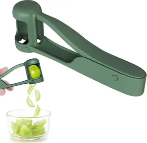 Grape Cutter for Toddlers, Grape Slicer for Baby, Cherry Tomato Strawberry Cutter Quarter Fruit Slicer Tool for Vegetable Fruit Salad Cake Decoration, Stainless Steel Kitchen Gadget(Green)
