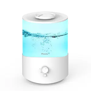 Pharata Humidifiers for Bedroom Large Room, 2.5L Cool Mist Humidifier with Essential Oil Diffuser, Top Fill Humidifier for Baby, Plant, Ultrasonic