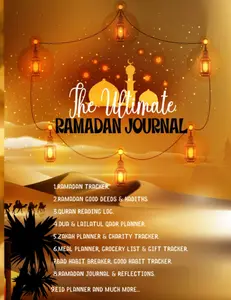 The Ultimate Ramadan Journal: Ramadan Daily Planner Reflection Journal For Teens Girls Muslim Women Islamic Gift Fasting Tracker Eid Planner