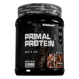Enhanced Primal Protein – Grass-Fed Beef & Egg White Powder | Dairy-Free, Zero Sugar, Keto-Friendly, Lean Muscle Support Healthcare Fitness Supplement Edible