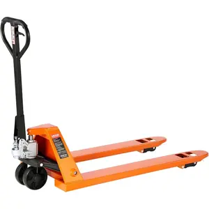 VEVOR Pallet Jack, 5500 lbs Load Capacity, Manual Pallet Truck with 48Lx 27W Inch Forks for Material Handling, 3.35 - 7.1 Inch Fork Lift Height Range, Suitable for Warehouse, Supermarket, ManufacturingVEVOR Super Brand Day