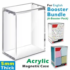 1pc Clear Acrylic Card Display Case - Magnetic Closure Storage Box for 36-Pack Booster Bundles, Stackable Collector's Case, Card Hobby Box
