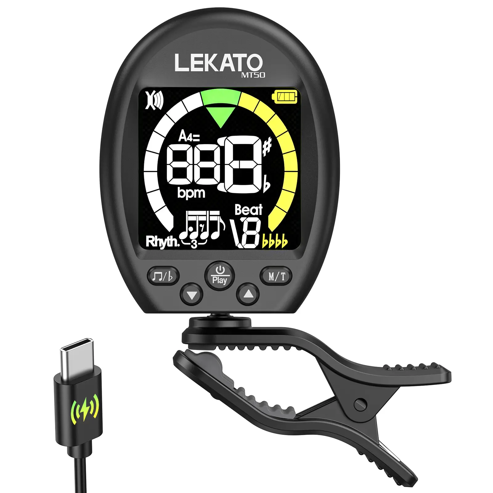 LEKATO 3 in 1 Guitar Tuner Clip On Tuner Metronome For Electric Acoustic Guitar LEKATO 3 in 1 Guitar Tuner Clip On Tuner Metronome For Electric Acoustic Guitar