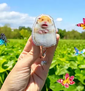 Scared Hamster Badge Reel, Cute Hamster Badge Reel, Nurse Badge Reel, Teacher Badge Reel, Retractable, Trendy Badge Reel, Animal ID Holder