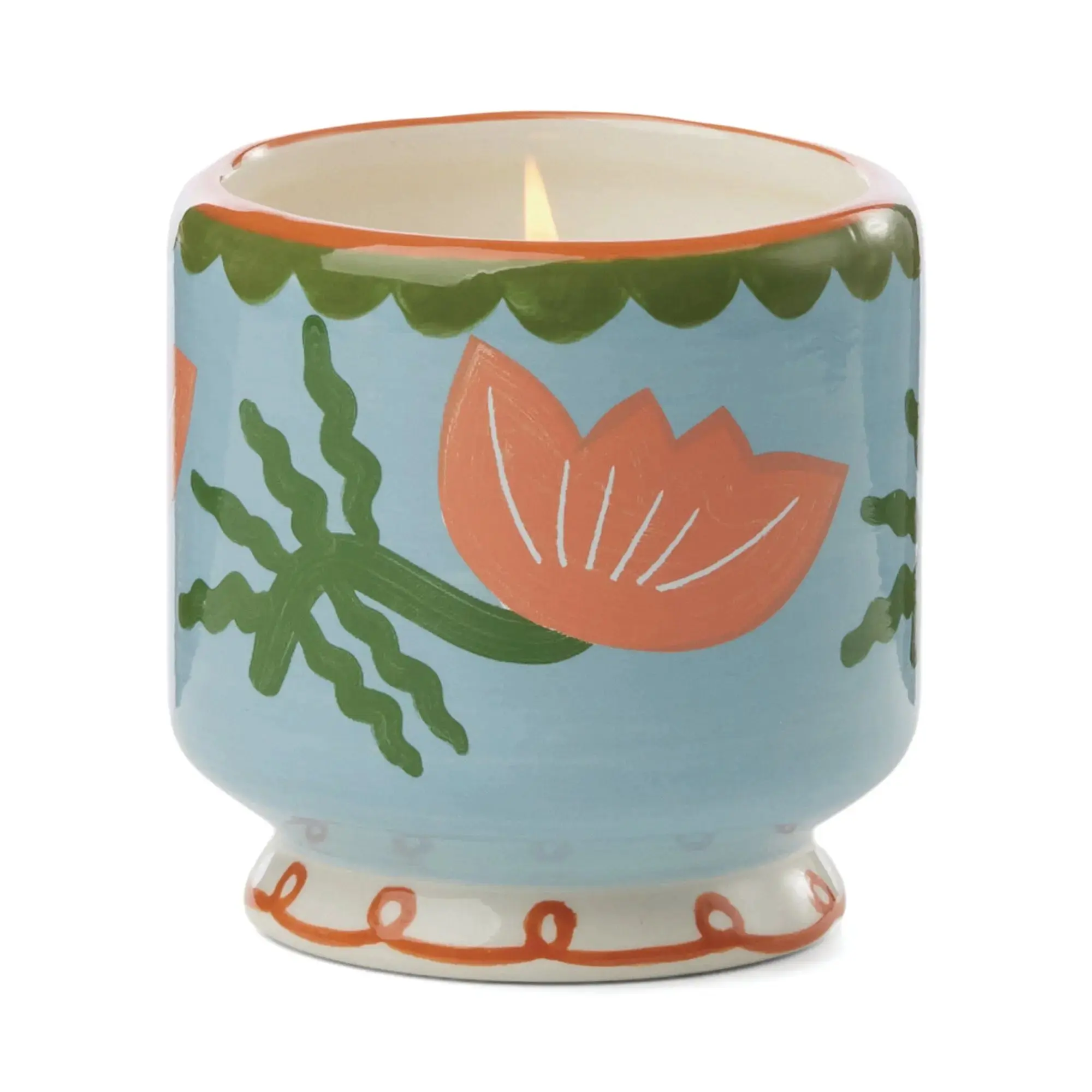 A Dopo 8 oz Scented Cactus Flower Candle - Fragrance Aroma Light, Kitchen & Home Decor Freshener with Floral Accents