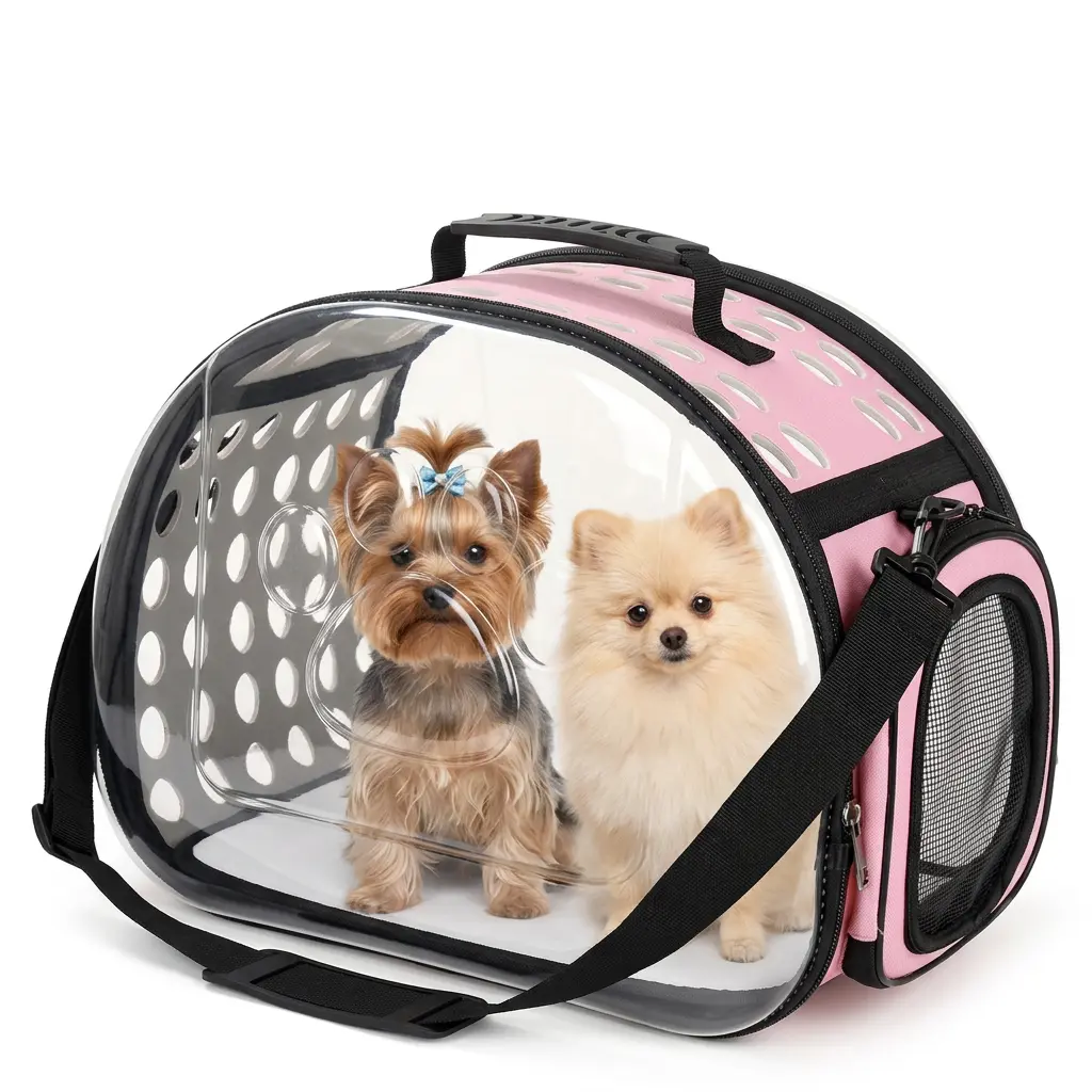 Transparent Pet Travel Bag - Breathable Capsule Cat & Dog Backpack - Stylish Collapsible Carrier, Dog/Cat Bag, Pet Transporter,  Backpack Carrier  for Outdoor Travel, Small Dogs & Cats -