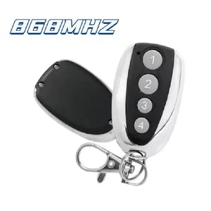 868mhz Garage Door Remote Control, U-Shaped Four-Button Metal Design, Compatible with Came Telcoma Tango2 Tango4 Avidsen