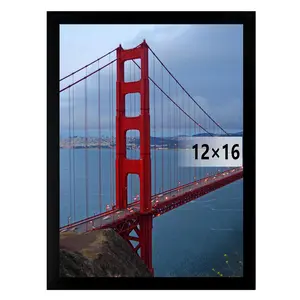12x16 Frame Wall Hanging Picture Frames, Black, 1 Pack