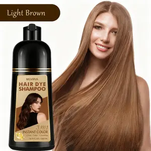 Light Brown Hair Dye Shampoo, Instant Natural Hair Color Shampoo for Women Men Champu Para Canas Mujer, Lasting 3-4 Weeks & Easy to Use & All Hair Types & Root Touch Up, 500ml