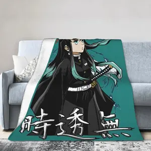 Muichiro Tokito  Blankets Fleece Awesome Breathable Throw Blanket for Bedding Lounge Autumn/Winter,